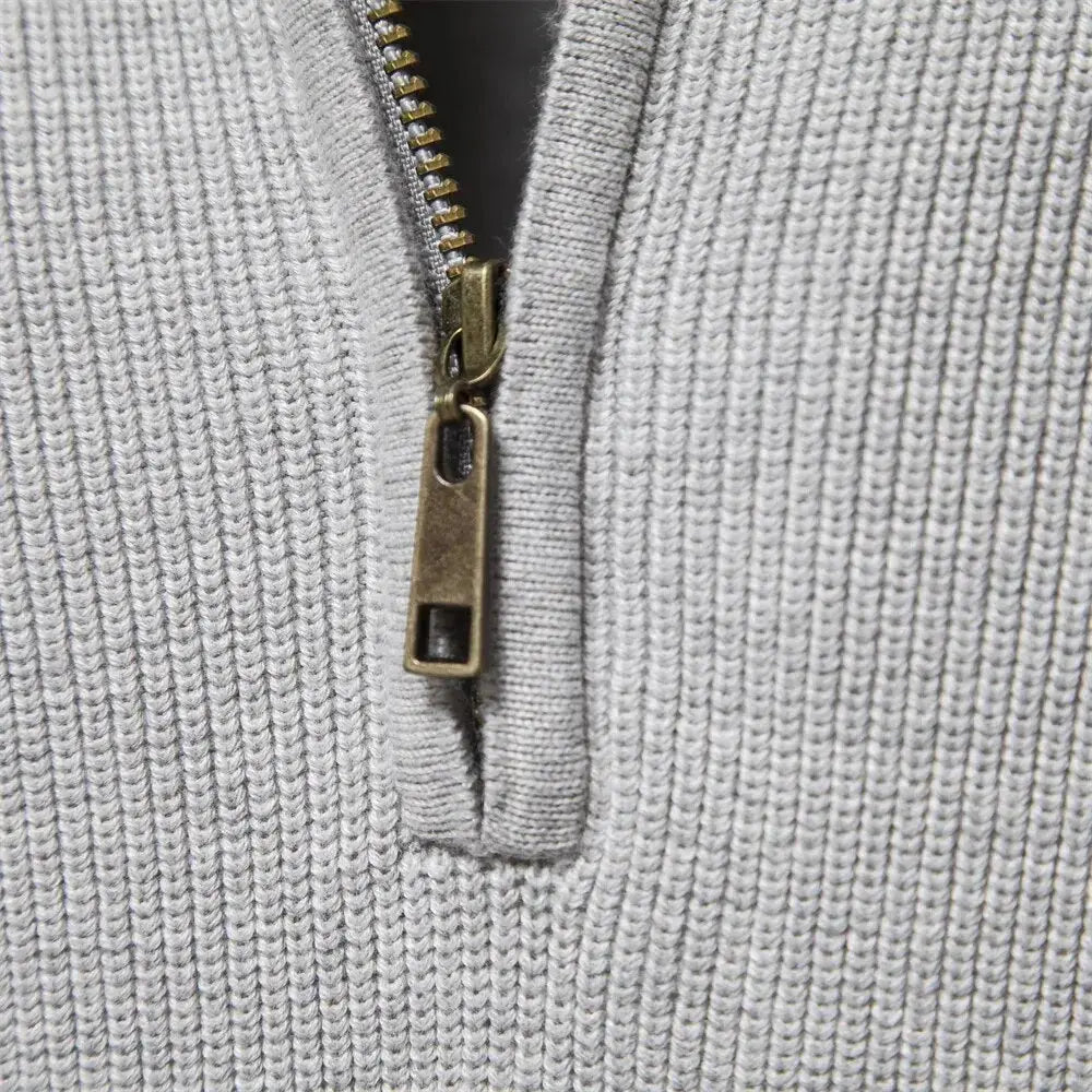 LEVI – Herensweater met kwartrits en moderne uitstraling