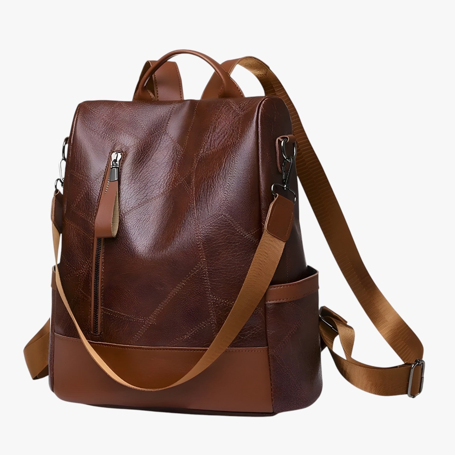 Vintage rugzak met stijlvolle details en laptopvak – LIVORA RetroPack - Glamorix