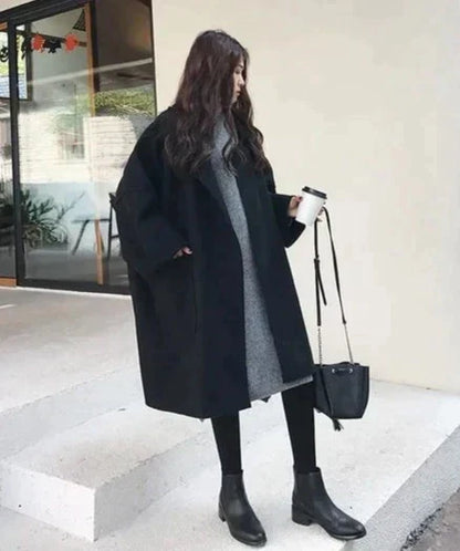 VALERIA - Elegante oversized wollen trenchcoat