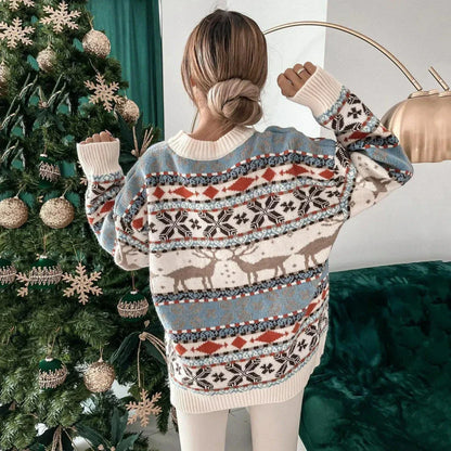 FELICIA - Warme Kersttrui met Lange Mouwen voor Dames