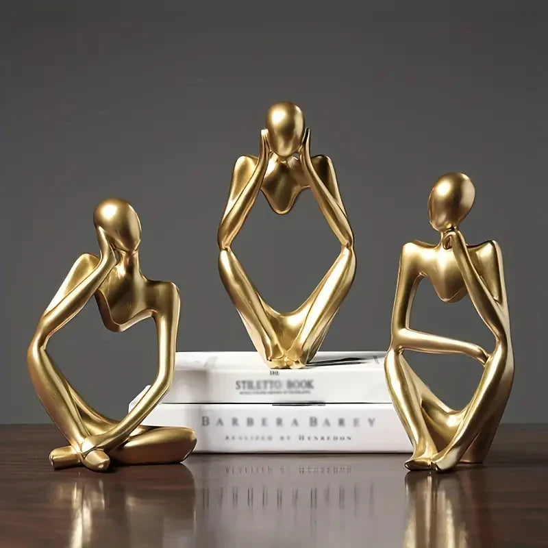 AURORA - Minimalistische gouden sculptuur voor een elegante touch