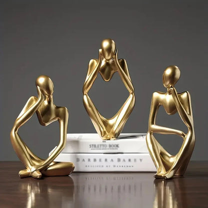 AURORA - Minimalistische gouden sculptuur voor een elegante touch