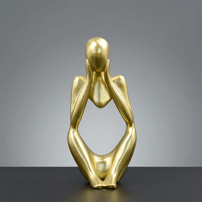 AURORA - Minimalistische gouden sculptuur voor een elegante touch