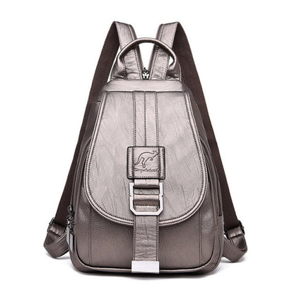 Elegante leren damesrugzak met minimalistisch design en slimme indeling – MAELYA LuxePack - Glamorix