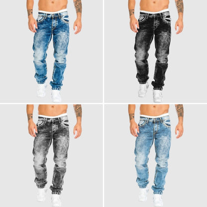 Gebleekte herenjeans met rechte pasvorm en tijdloze denimlook – BRAYDEN STRAIGHT - Glamorix