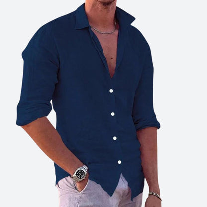 DAVIAN – Casual herenshirt met lange mouwen en moderne eenvoud