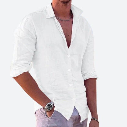DAVIAN – Casual herenshirt met lange mouwen en moderne eenvoud