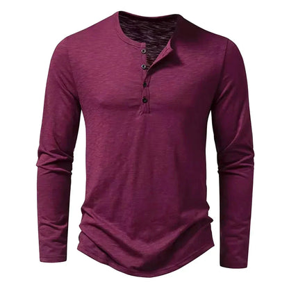 Casual heren longsleeve shirt met knoopsluiting en relaxte look – LEXON KNIT - Glamorix
