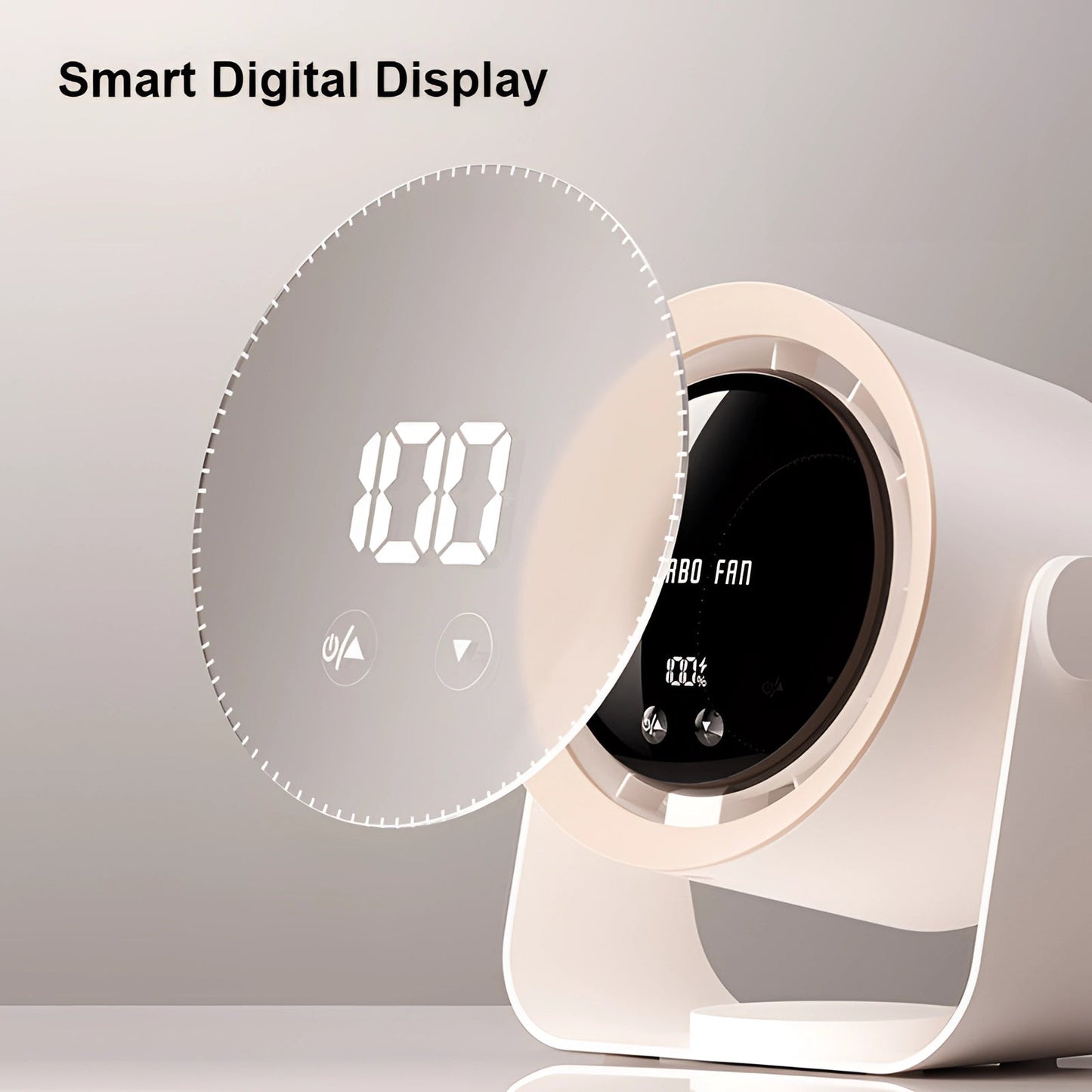 Bladloze turbo ventilator met LED-display en stille werking – VENTURA BLADELESS - Glamorix