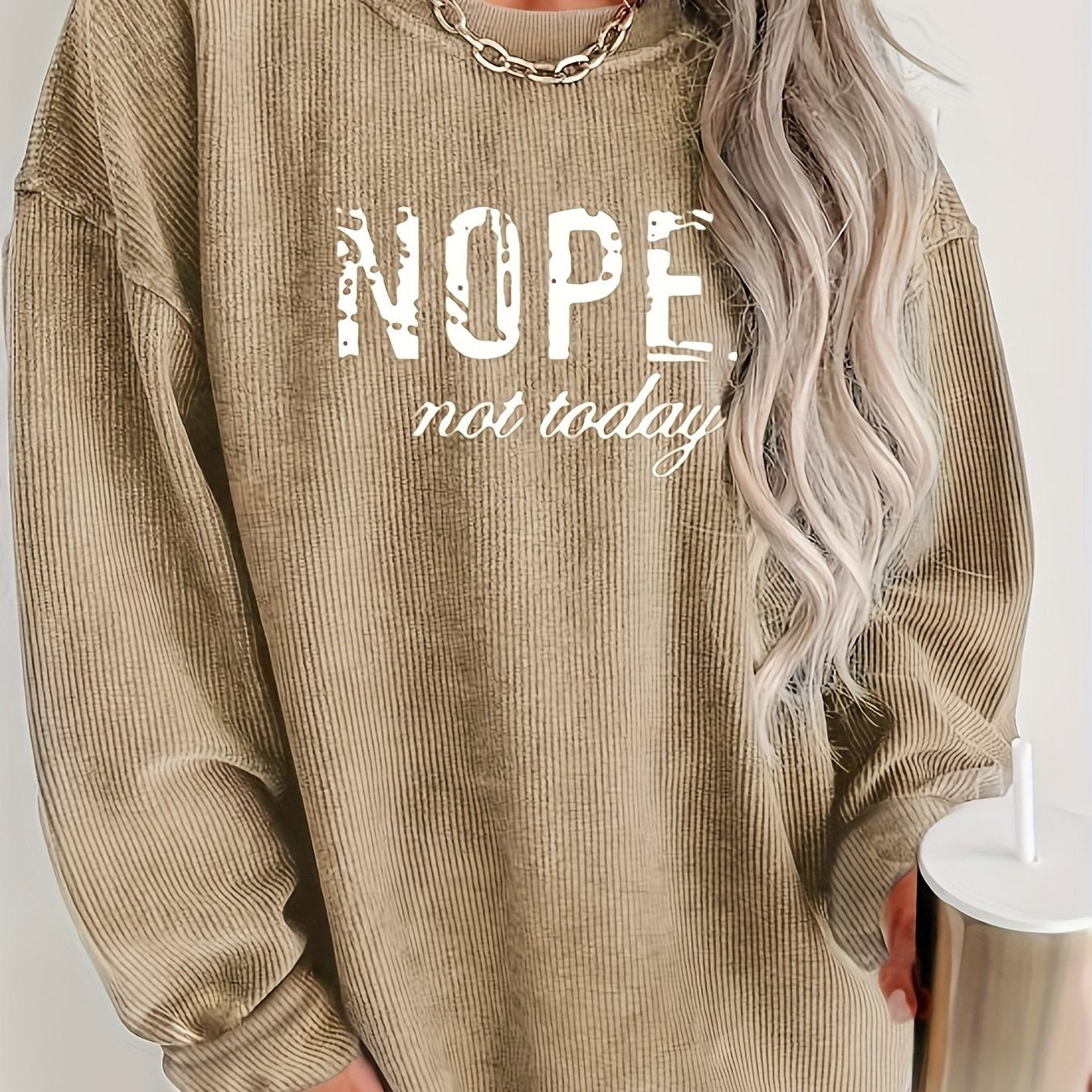 Een lange mouw top met ronde hals voor dames – NOVAQ - Glamorix