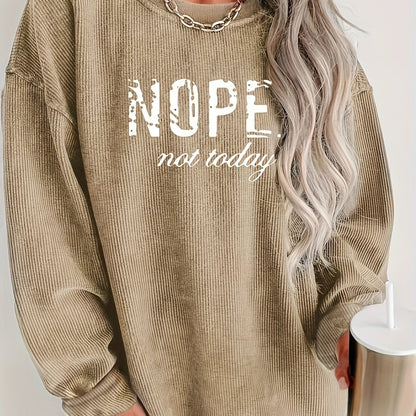 Een lange mouw top met ronde hals voor dames – NOVAQ - Glamorix