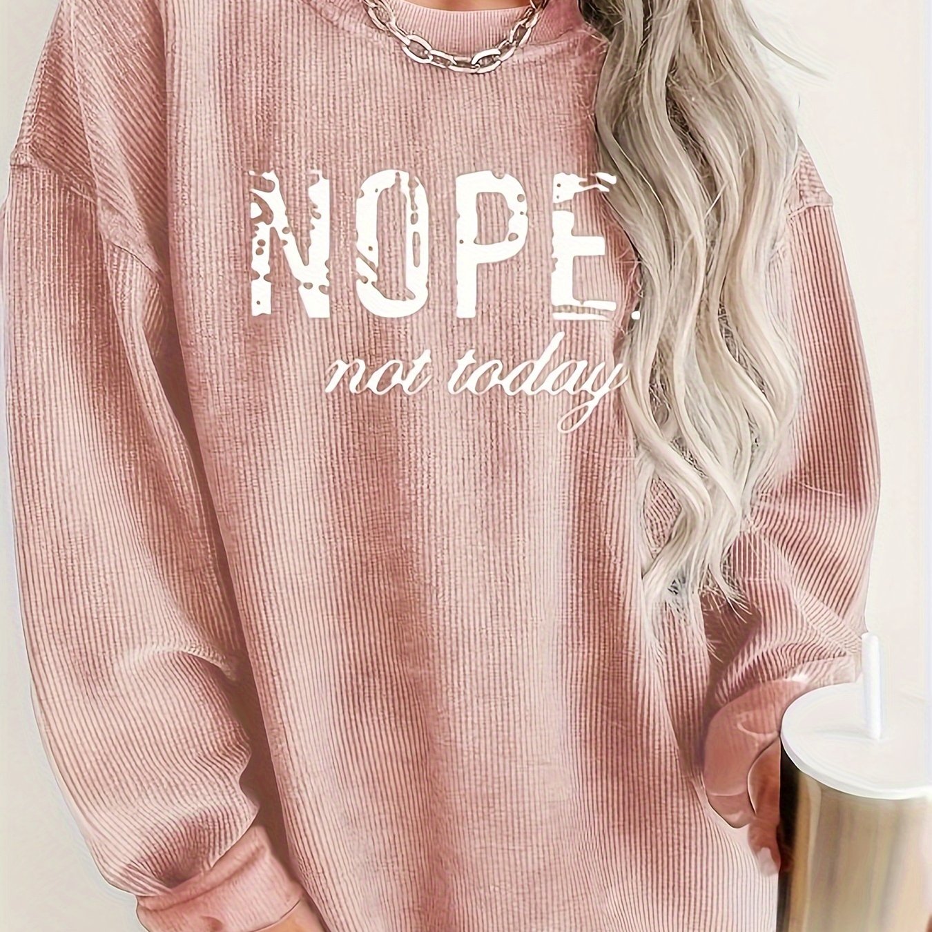 Een lange mouw top met ronde hals voor dames – NOVAQ - Glamorix