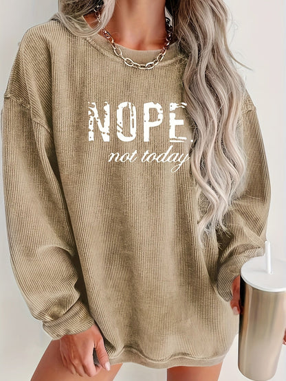 Een lange mouw top met ronde hals voor dames – NOVAQ - Glamorix