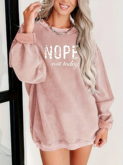 Een lange mouw top met ronde hals voor dames – NOVAQ - Glamorix