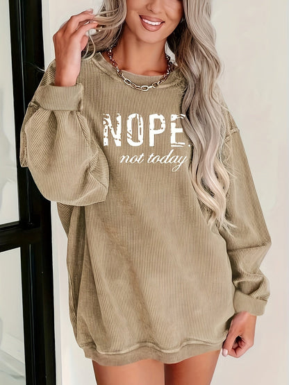 Een lange mouw top met ronde hals voor dames – NOVAQ - Glamorix