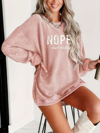 Een lange mouw top met ronde hals voor dames – NOVAQ - Glamorix