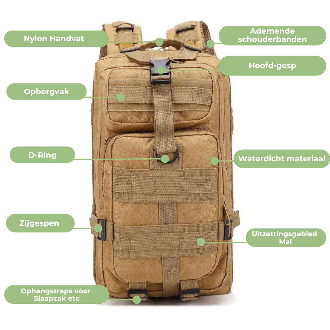 Waterdichte tactische outdoor rugzak – TitanForge XTR - Glamorix