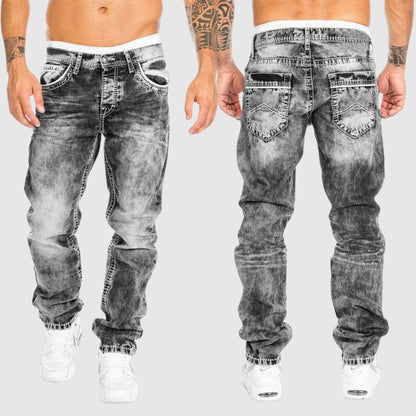 Gebleekte herenjeans met rechte pasvorm en tijdloze denimlook – BRAYDEN STRAIGHT - Glamorix