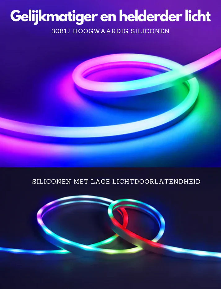 NeonFlex – Slimme Neon LED-strip voor Kleurrijke Sfeerverlichting