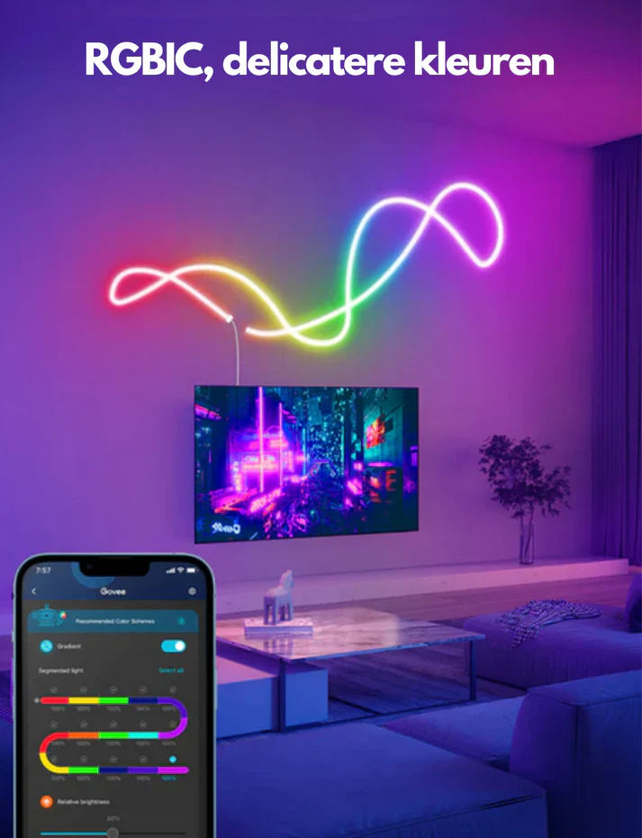 NeonFlex – Slimme Neon LED-strip voor Kleurrijke Sfeerverlichting