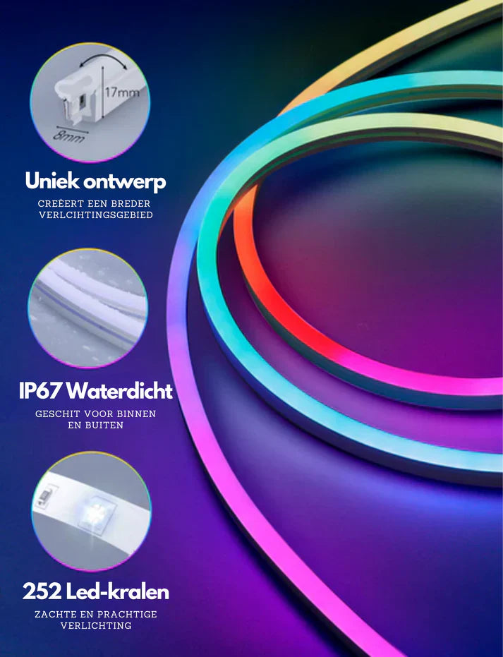 NeonFlex – Slimme Neon LED-strip voor Kleurrijke Sfeerverlichting