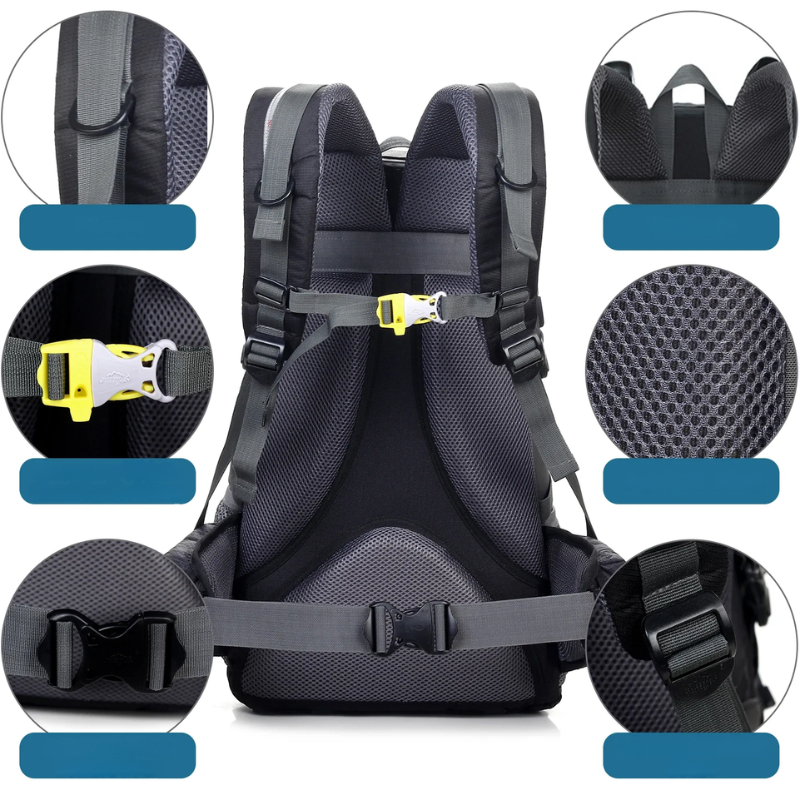 Waterdichte trekkingrugzak met ergonomisch design – TRAILCORE PRO - Glamorix