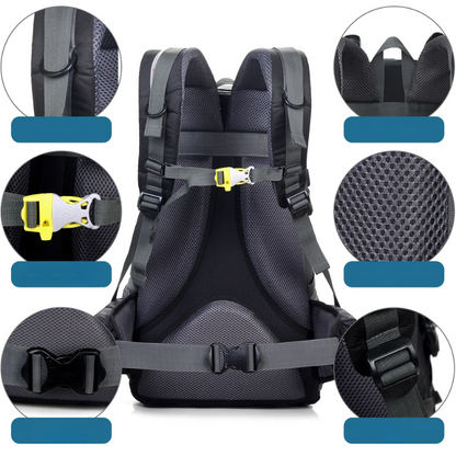 Waterdichte trekkingrugzak met ergonomisch design – TRAILCORE PRO - Glamorix