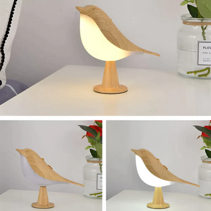 FeatherGlow - Stijlvolle LED-vogellamp met Aanraakbediening en Aromatherapie