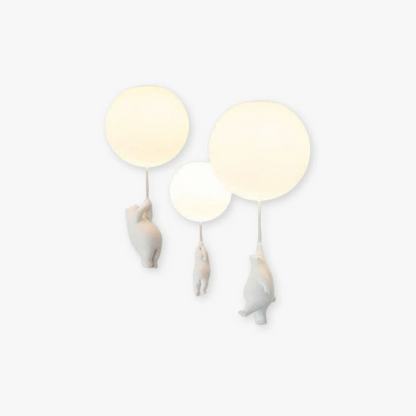 Betoverende Kinderkamer Hanglamp met Beer en Ballon – TeddyGlow