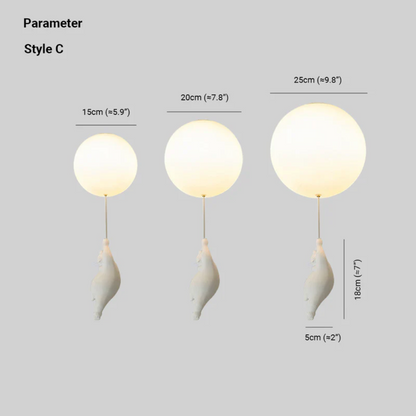 Betoverende Kinderkamer Hanglamp met Beer en Ballon – TeddyGlow