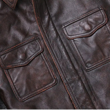 MACK – Heren leren jas met stoere uitstraling en moderne pasvorm - Glamorix