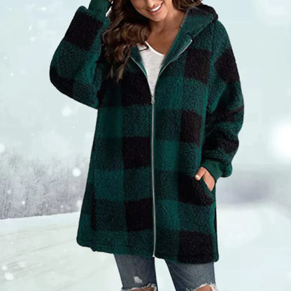 CELINE - Geruite winterjas voor dames