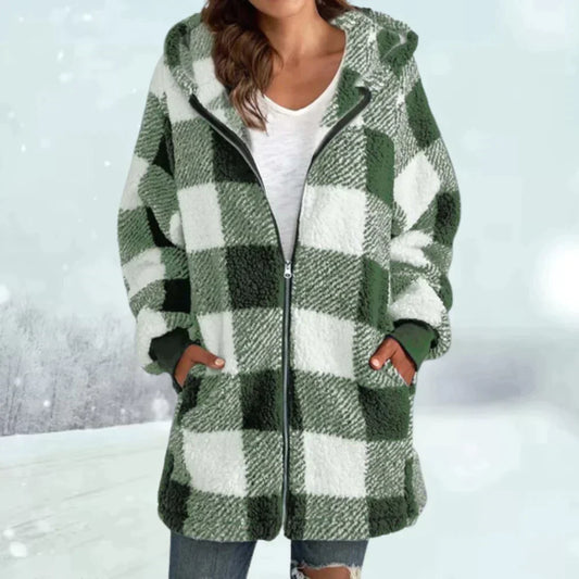 CELINE - Geruite winterjas voor dames