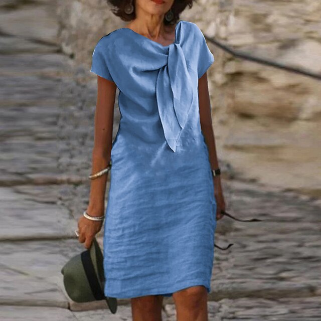 Elegante jurk met strikdetail voor dames – JULIA