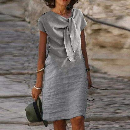 Elegante jurk met strikdetail voor dames – JULIA