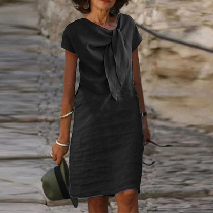 Elegante jurk met strikdetail voor dames – JULIA
