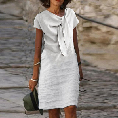 Elegante jurk met strikdetail voor dames – JULIA