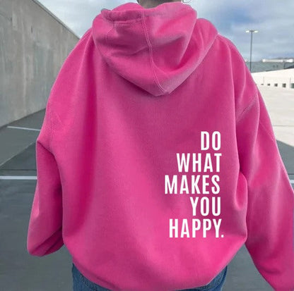 BELLA - Knusse hoodie met inspirerende print voor dames