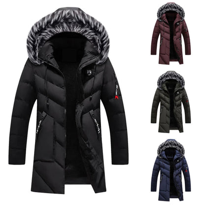 EMIL - Abrigo de invierno con capucha y forro de piel sintética para hombre - Glamorix