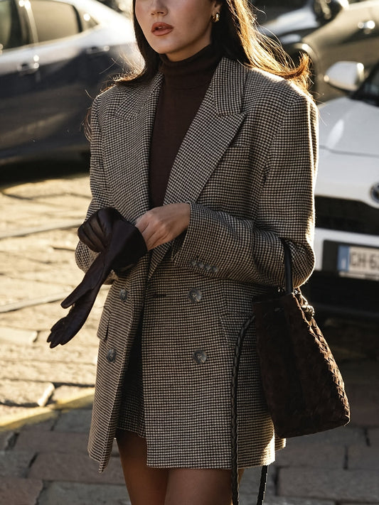 Lange wolmix mantel met windbescherming voor heren – XERON - Glamorix