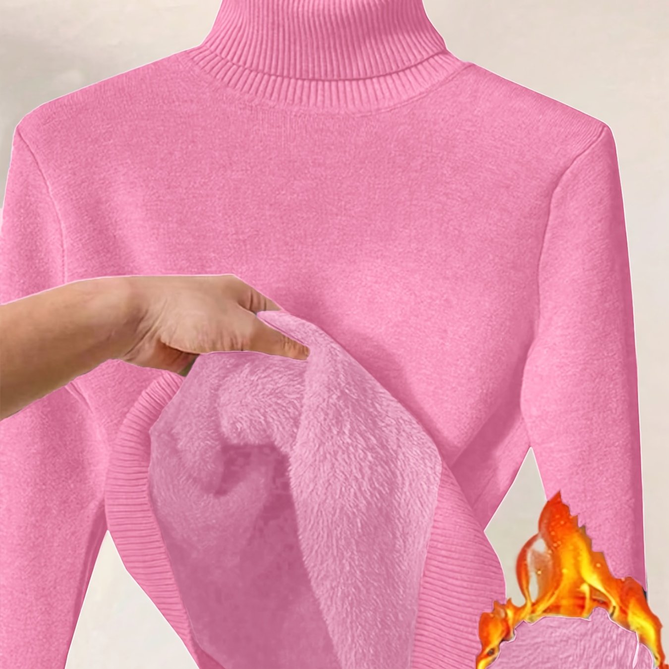 Wolmix Trui - Hoge Nek En Lange Mouw & Losse Warme Pasvorm - Glamorix