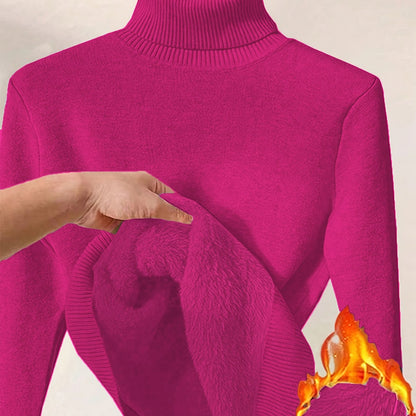 Wolmix Trui - Hoge Nek En Lange Mouw & Losse Warme Pasvorm - Glamorix