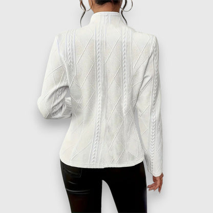 Getailleerde damesblazer met structuur en elegante snit – SERENA FORME - Glamorix
