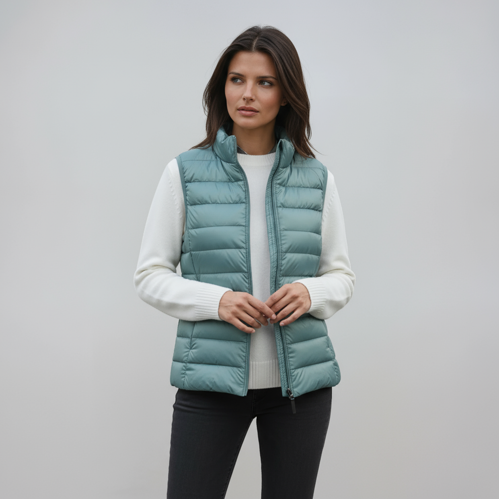 IVY – Gewatteerde dames bodywarmer met hoge kraag - Glamorix
