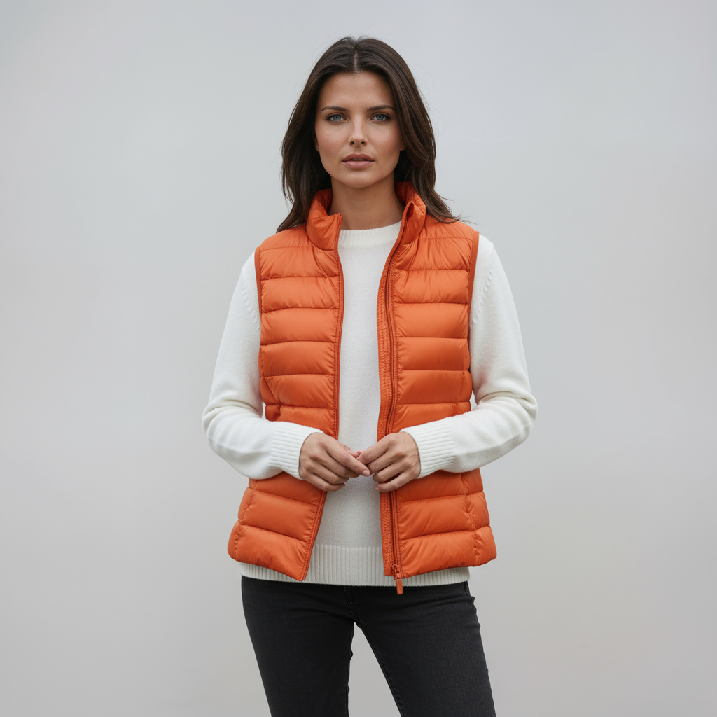 IVY – Gewatteerde dames bodywarmer met hoge kraag - Glamorix
