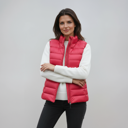 IVY – Gewatteerde dames bodywarmer met hoge kraag - Glamorix