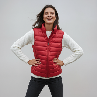 IVY – Gewatteerde dames bodywarmer met hoge kraag - Glamorix