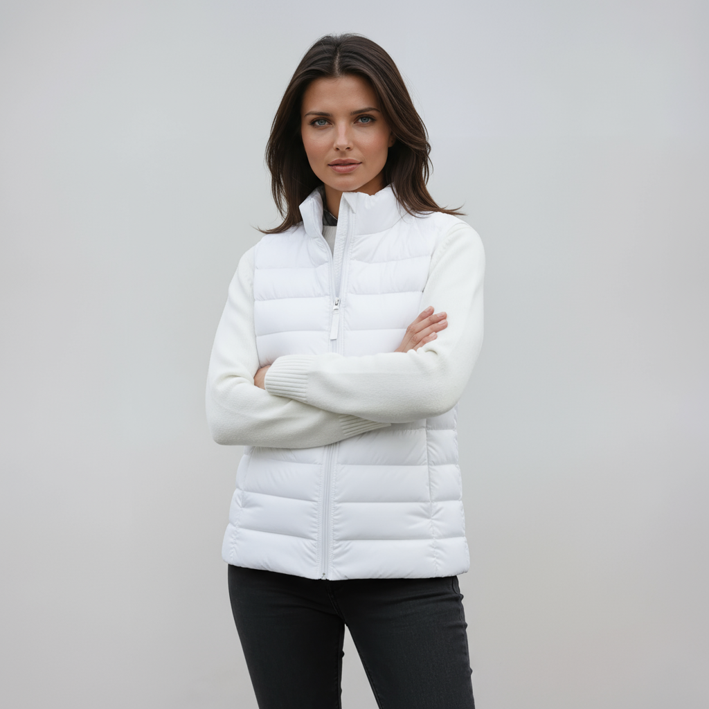 IVY – Gewatteerde dames bodywarmer met hoge kraag - Glamorix