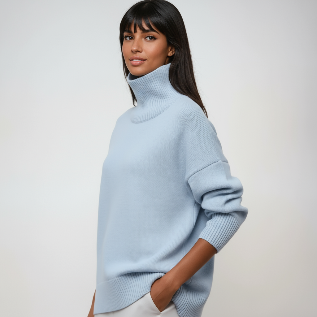 CAMELIA – Oversized dames coltrui met zachte feel en relaxte fit - Glamorix