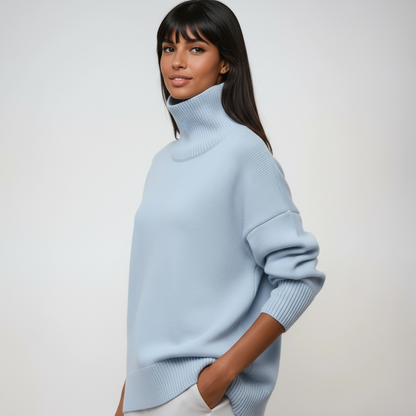 CAMELIA – Oversized dames coltrui met zachte feel en relaxte fit - Glamorix